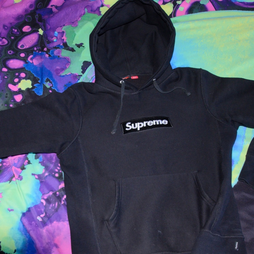 Supreme black box logo hoodie